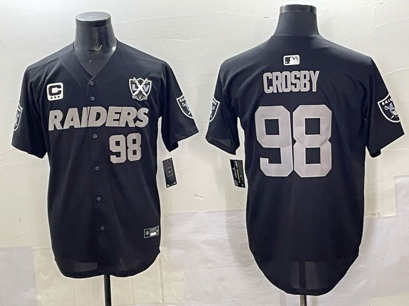 Men 2025 Oakland Raiders #98 Crosby Black Joint Name Nike Limited NFL Jersey style 820->baltimore orioles->MLB Jersey